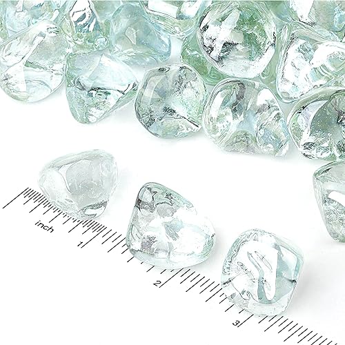 Miniatura 5 de Mr. Fireglass Diamantes mezclados de vidrio de fuego de 10 libras para chimenea, hoguera y paisaje lanscaping - Rocas de fuego de hielo de cristal