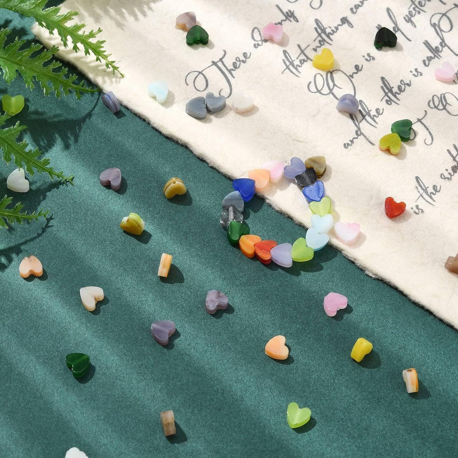 KitBeads 100pcs Random Lampwork Heart Beads Colorful Romantic Heart Beads Tiny Heart Shaped Beads for Jewelry Making Bracelets Necklace Crafts Bulk - Image 6