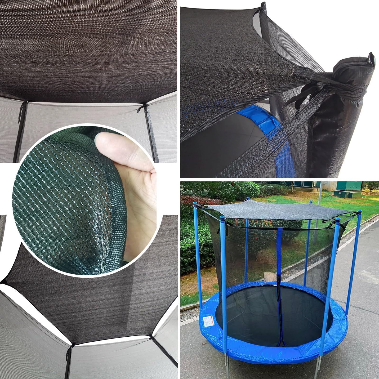 Copertura Ombreggiante Superiore del Trampolino, Rete di Protezione Solare del Trampolino, Isolamento Esterno Telo Ombreggiante Traspirante UV E Anti Foglie