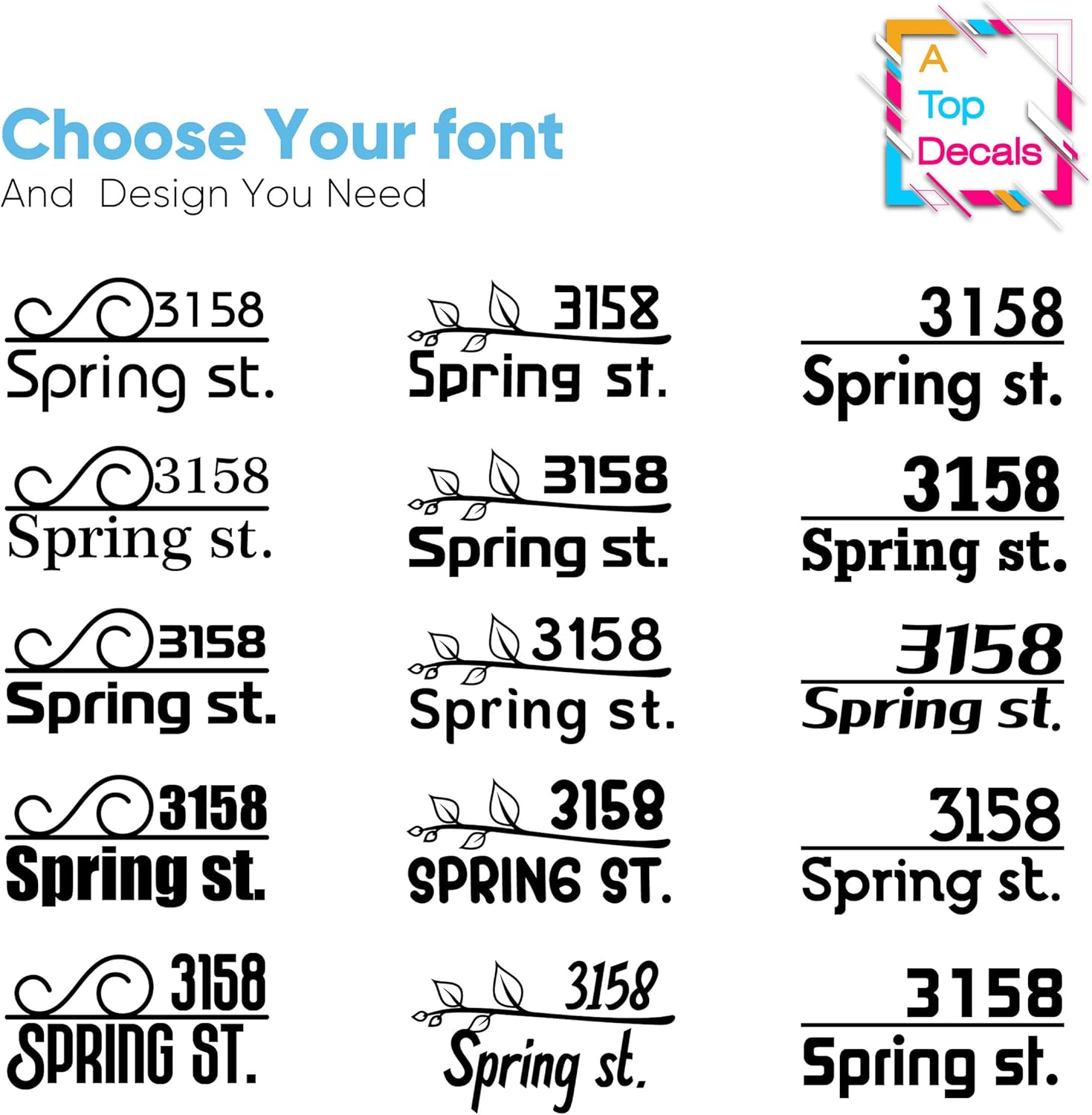 Reflective Mailbox Numbers Personalized Address Vinyl Decal – Custom Mailbox Letters and Numbers for Outside, Waterproof Reflective Vinyl Mail Box Stickers with House Number