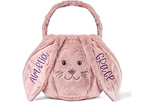 Personalized Easter Candy Basket with Embroidered Name