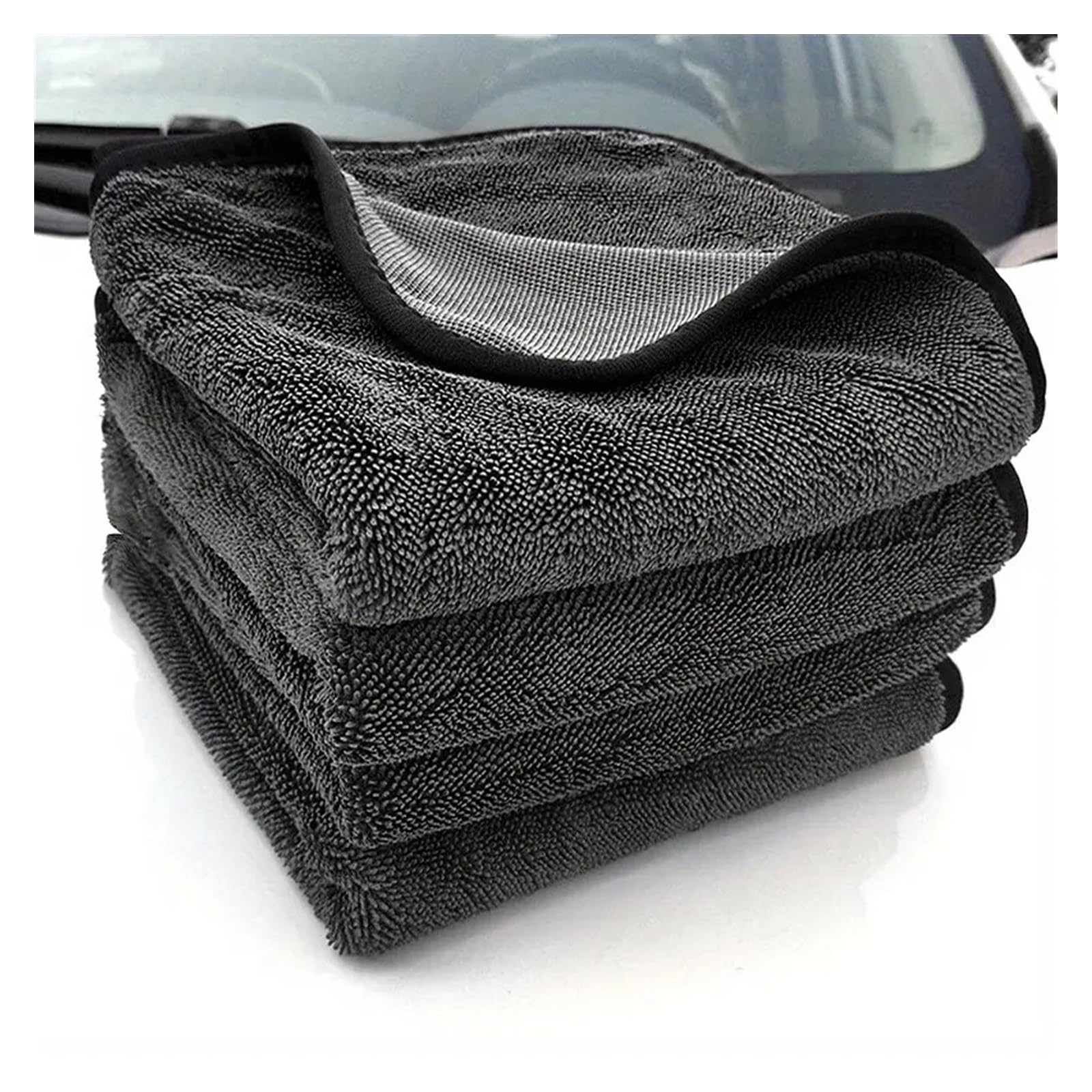Włókna Twist Car Wash Towel - ściereczka do osuszania do czyszczenia samochodu, polerowania i detali (40 x 40 cm, A)