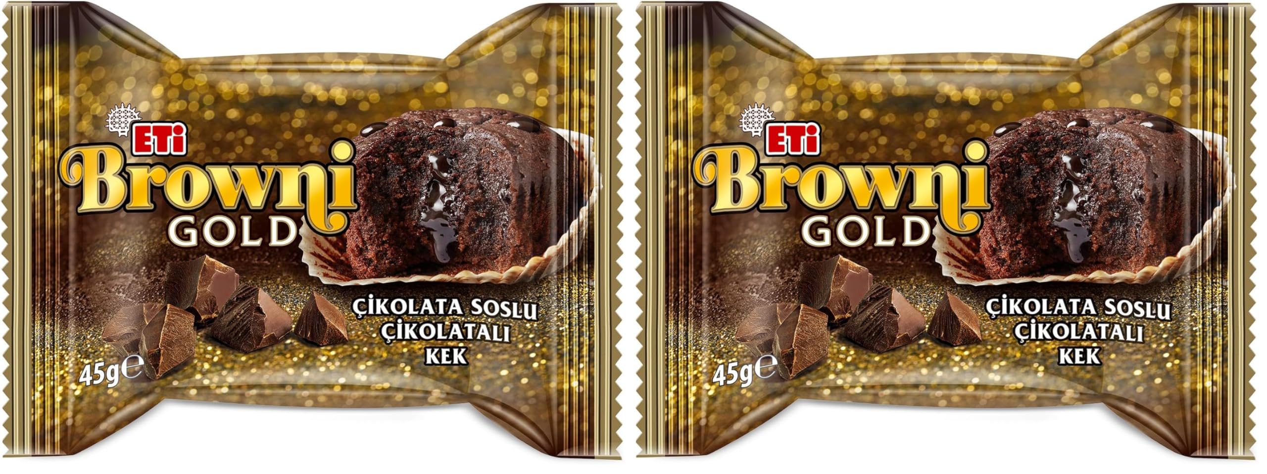 Eti Browni Gold Çikolata Soslu Çikolatalı Kek 45 g 2li paket