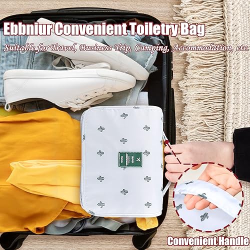 Miniatura 6 de Neceser colgante, organizador de viaje de gran capacidad para artículos de tocador, tela Oxford impermeable, bolsa de cosméticos de viaje con gancho