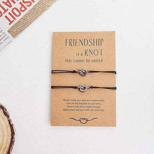 Miniatura 5 de Pulsera para mejor amiga, pulseras de nudo de amor para mujer, pulseras a juego para mejores amigos, kit de pulsera de amistad para 23456 pulseras a
