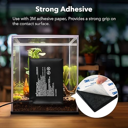 Miniatura 13 de BN-LINK Almohadilla térmica de reptiles de 8 x 12 pulgadas, 16 W para 30-40 galones debajo del tanque de terrario, alfombrilla de calefacción