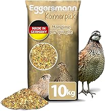 Eggersmann Körnerpick Mangime per quaglia 10 kg – Alimento completo senza OGM per quaglie – Gustoso mangime per quaglie con grana adatta al becco – Miscela equilibrata di grani per quaglie vuote