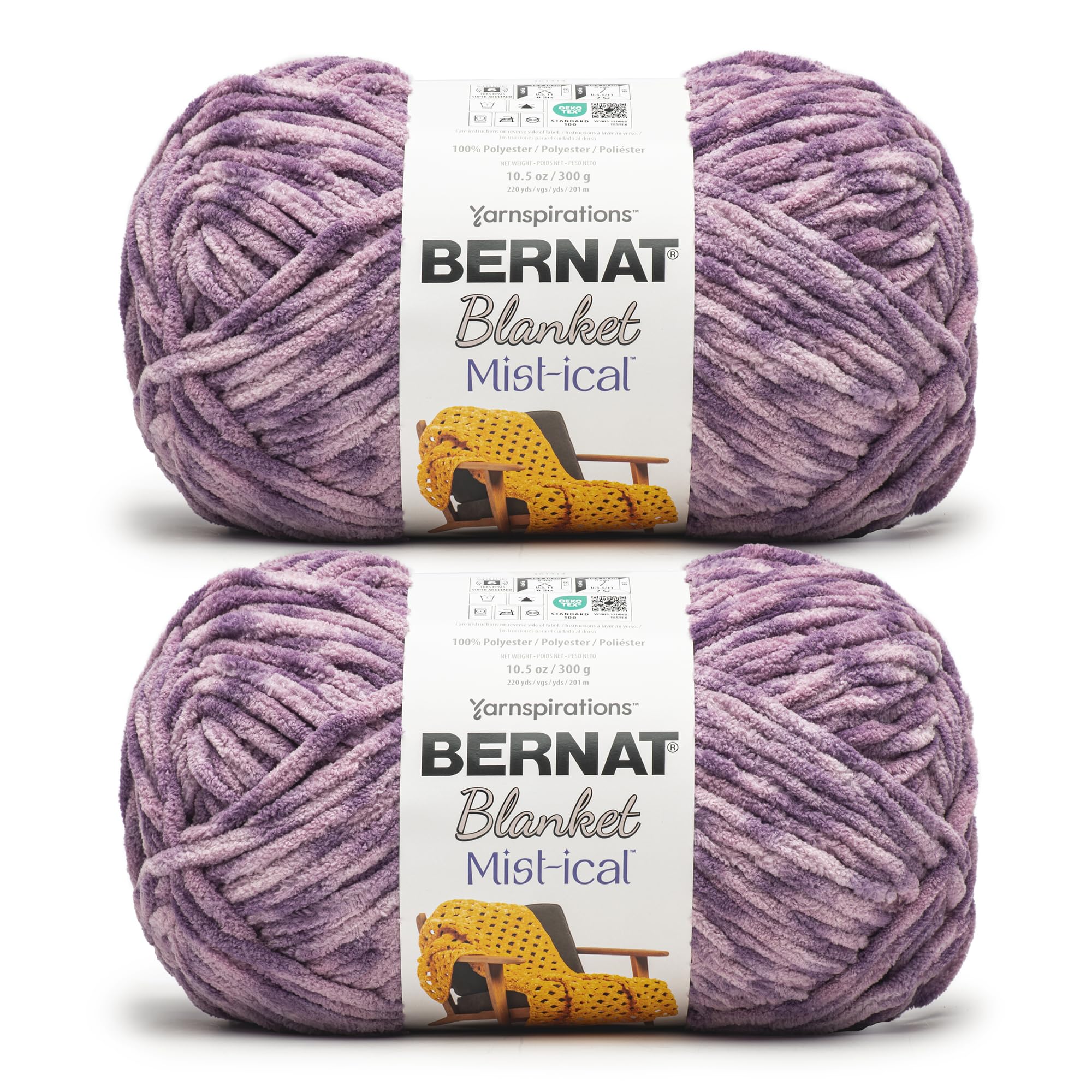BernatBlanket Mist-ical Purple Sky 2 Pack of 300g Yarn