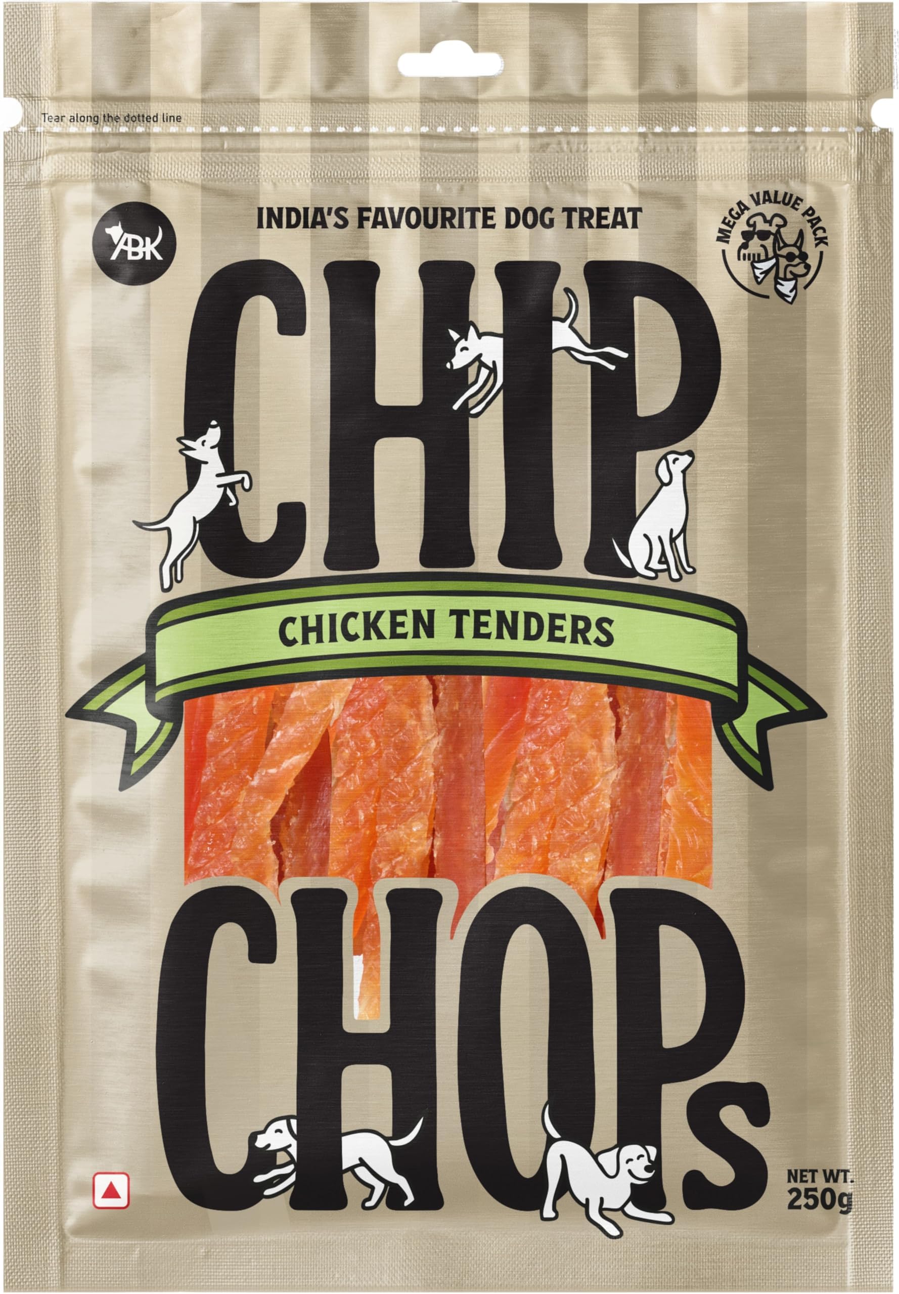 Chicken Tenders Dog Treats, High Protein Low Fat Healthy Snacks Ideal for Training and Reward Treats for Dogs, Suitable for All Breeds, 250g - Pack of 1