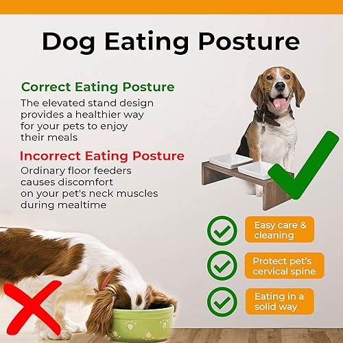 Miniatura 7 de bowsers Artisan Diner doble perro alimentador, XS, Bambú