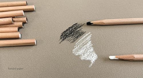 Miniatura 3 de MAIMOUFIN Paquete de 5 hojas de papel lijado pastel, papel de dibujo para artistas, tamaño pequeño, papel de lija de arte de colores mixtos para