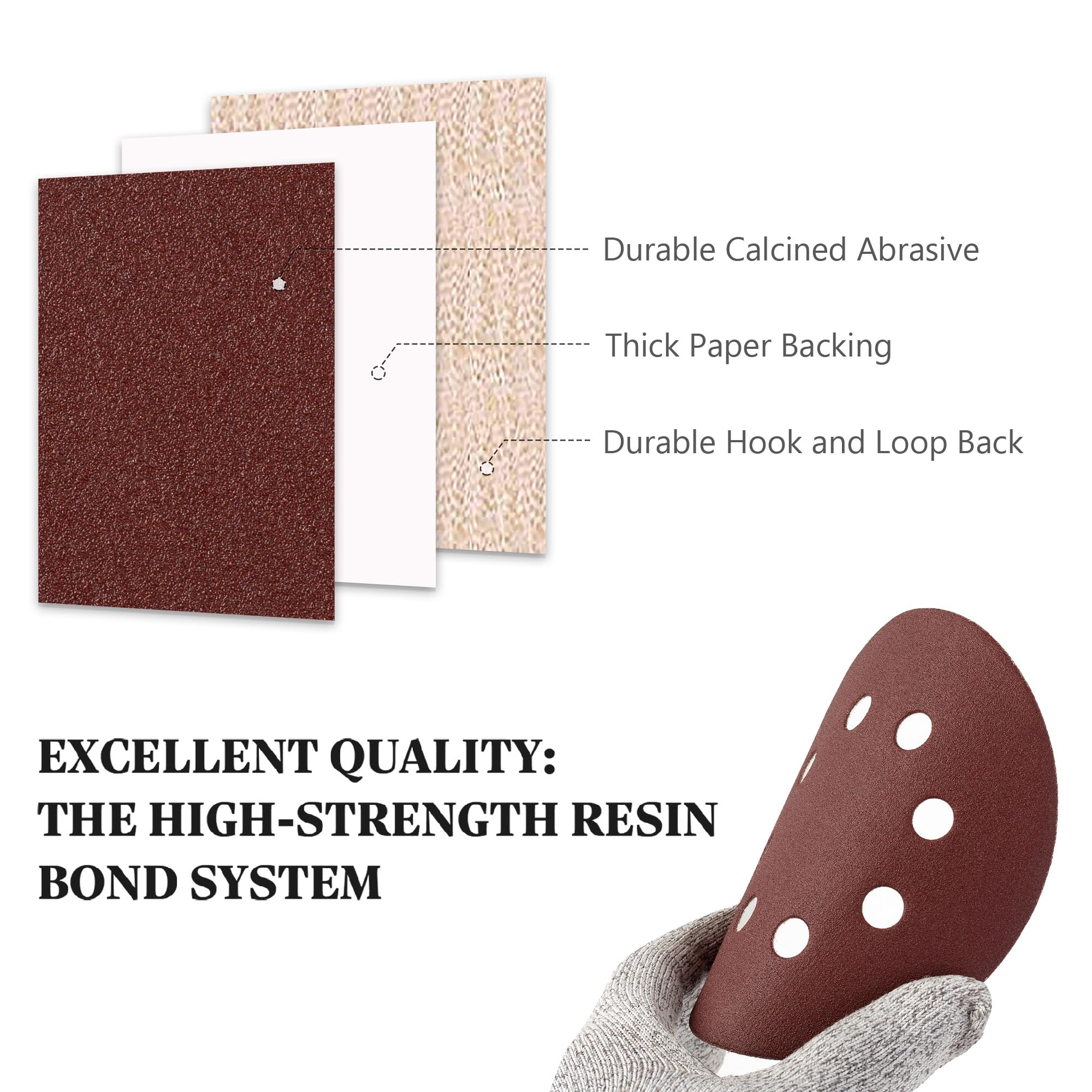 S SATC Sanding Discs 180 Grit 110PCS Orbital Sander Discs 125mm Hook and Loop Round Orbital Sander Pads for Sanding - Image 2