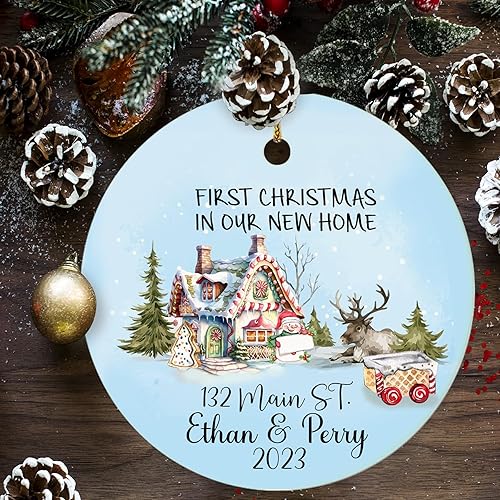 Vista 94 de WHIDOBE Adorno personalizado de nuestra primera Navidad como el señor y la señora, regalos de boda para pareja, novia y novio, adorno de casado