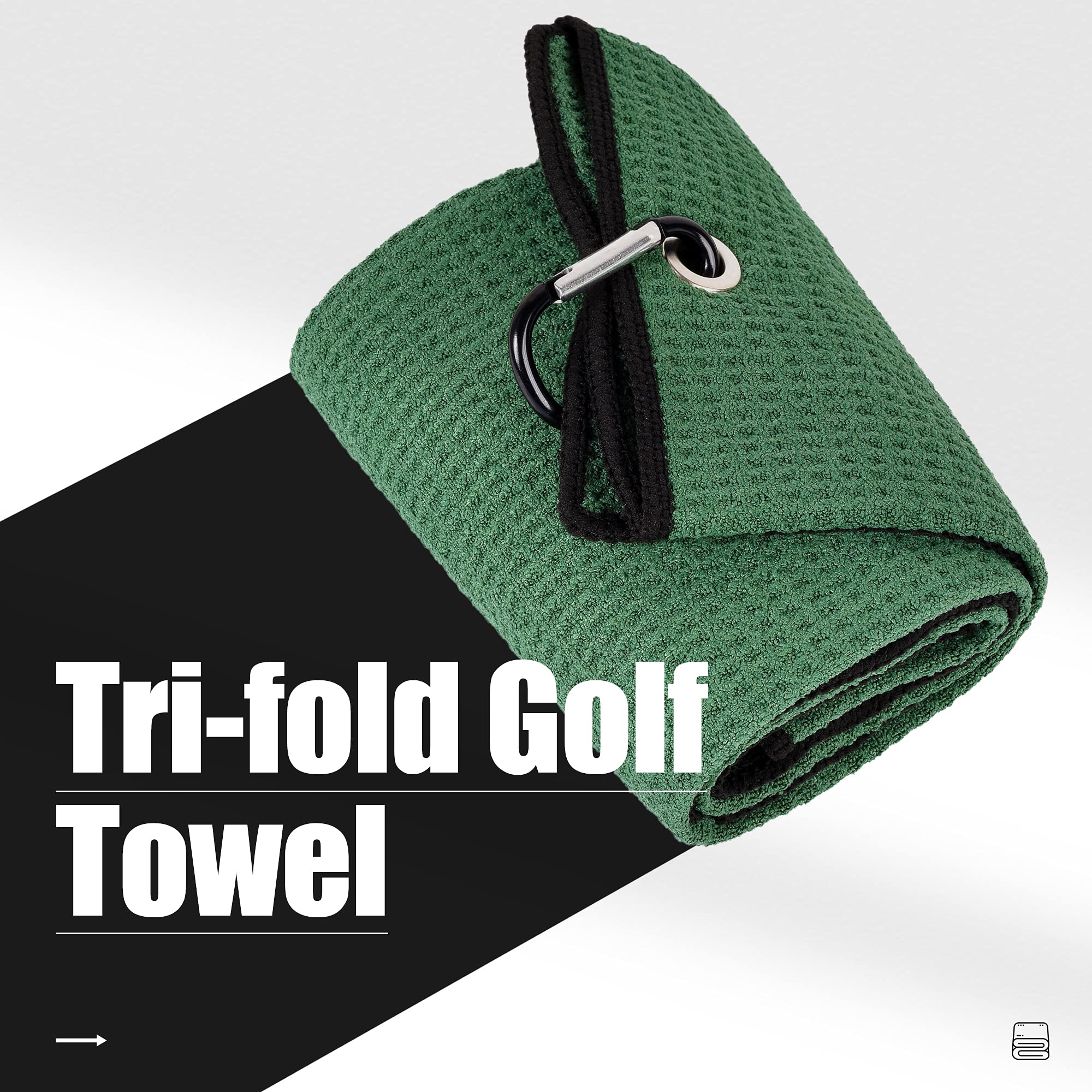 Mile High Life Tri-fold Golf Towel | Premium Microfiber Fabric | Waffle Pattern Mile High Life Microfiber Waffle Pattern Tri-fold Golf Towel  main image 3