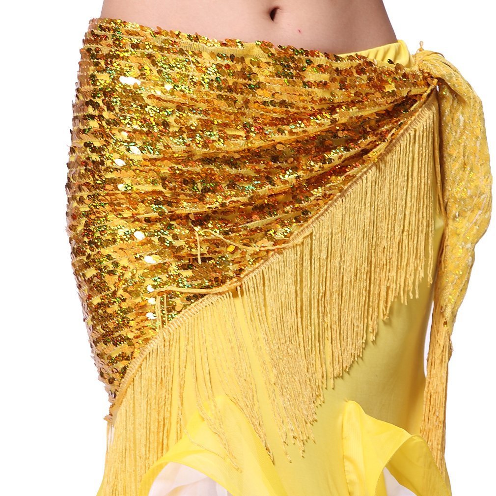 ZLTdreamWomen's Belly Dance Hip Scarf with Tassel