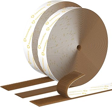 SummerBrite Heavy Duty Double Sided Adhesive Tape Roll, Brown, 1 in x 24 FT
