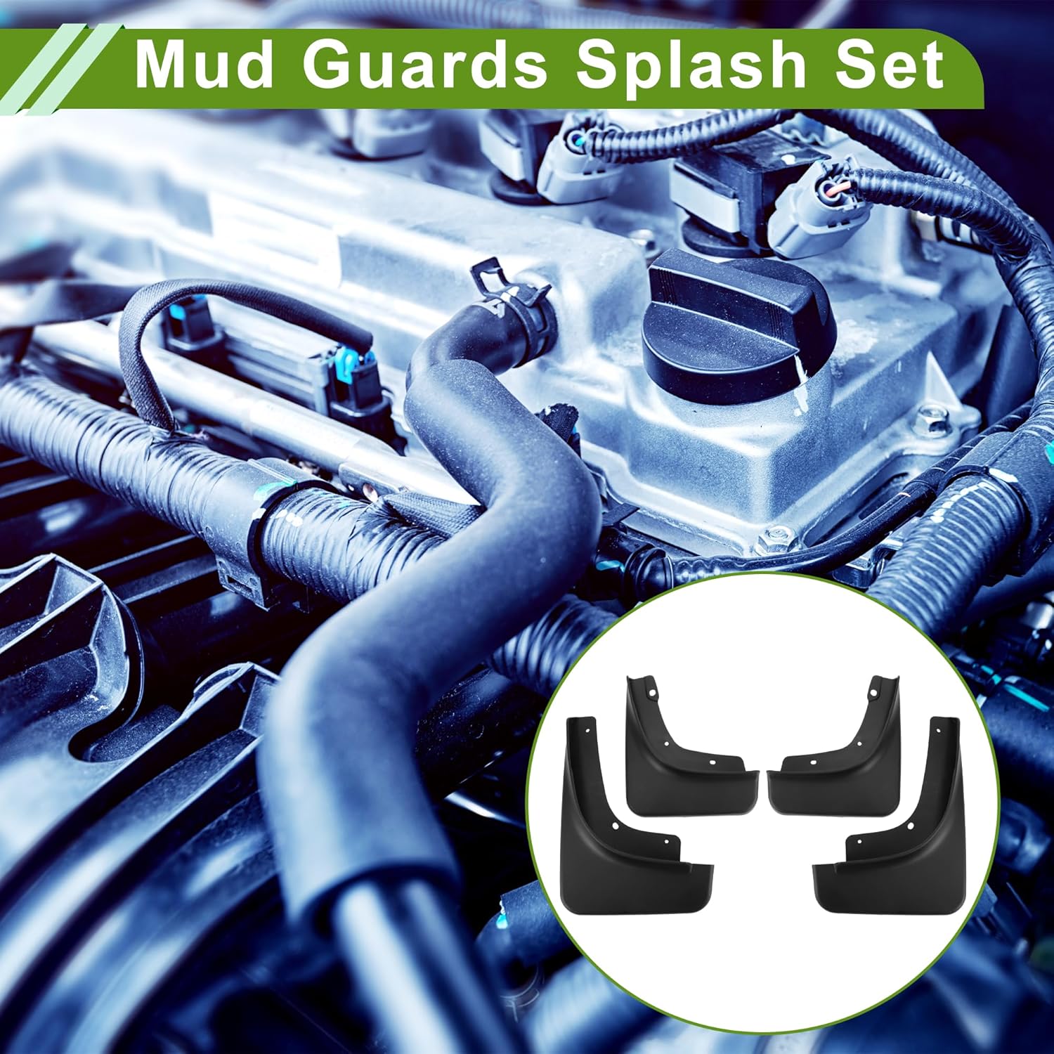 Mud Flaps Splash Guards for Jeep Compass 2.4T 2017-2020 Front and Rear Mud Guards 1 Set