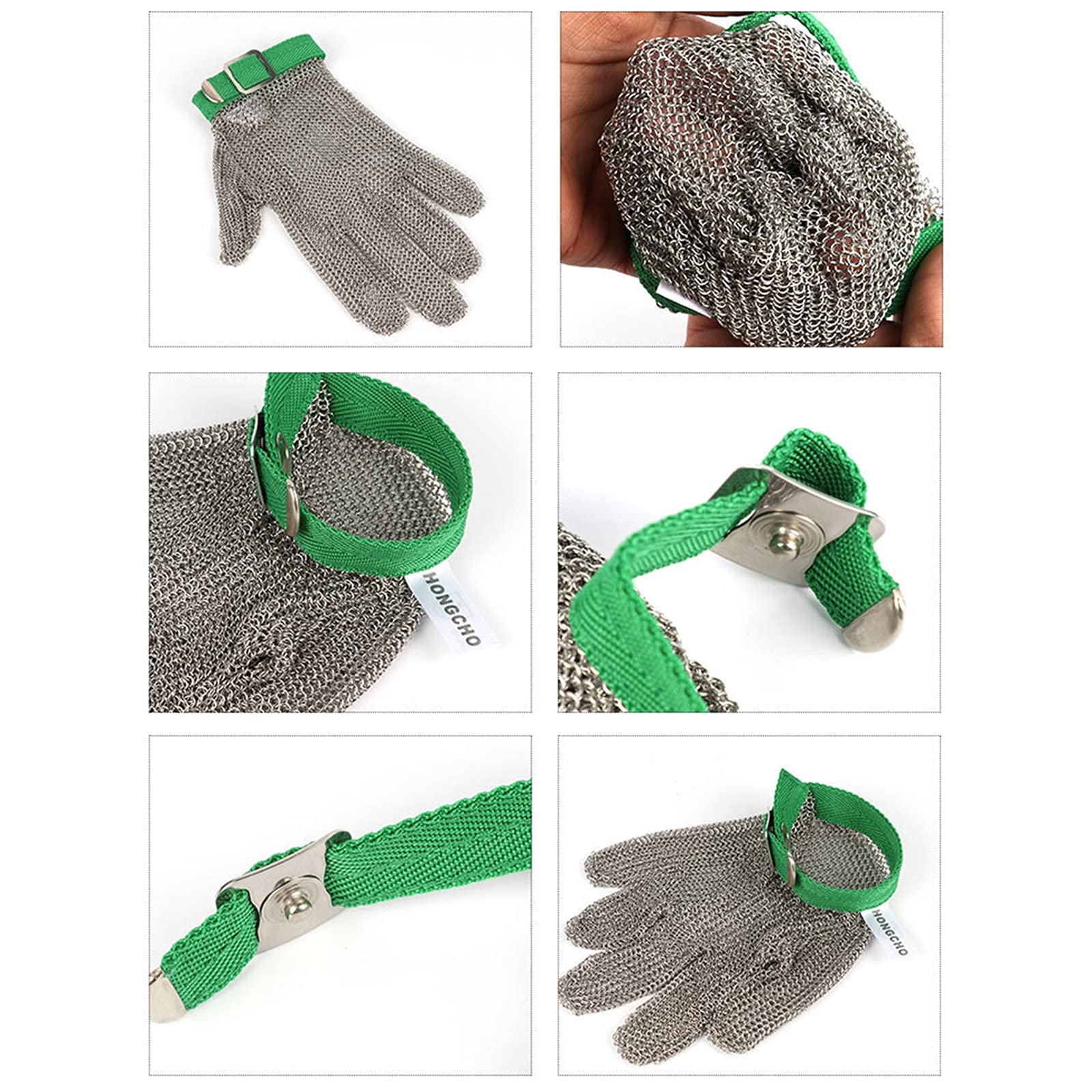 Gartenhandschuhe Schnittfeste Küchenhandschuhe Für Die Sicherheit In Der Küche, Drahthandschuhe Aus Metallstahl In Lebensmittelqualität, Zum Schneiden Und Schneiden Von Gartenarbeiten Im Freien, 6 Grö
