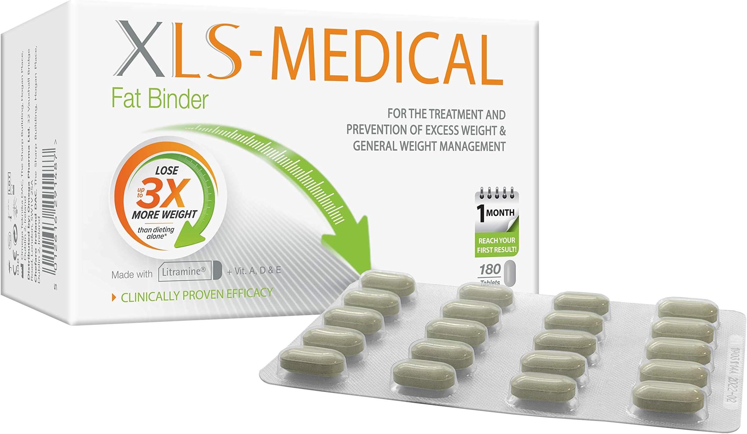XLS Medical Fat Binder (180 Tablets)