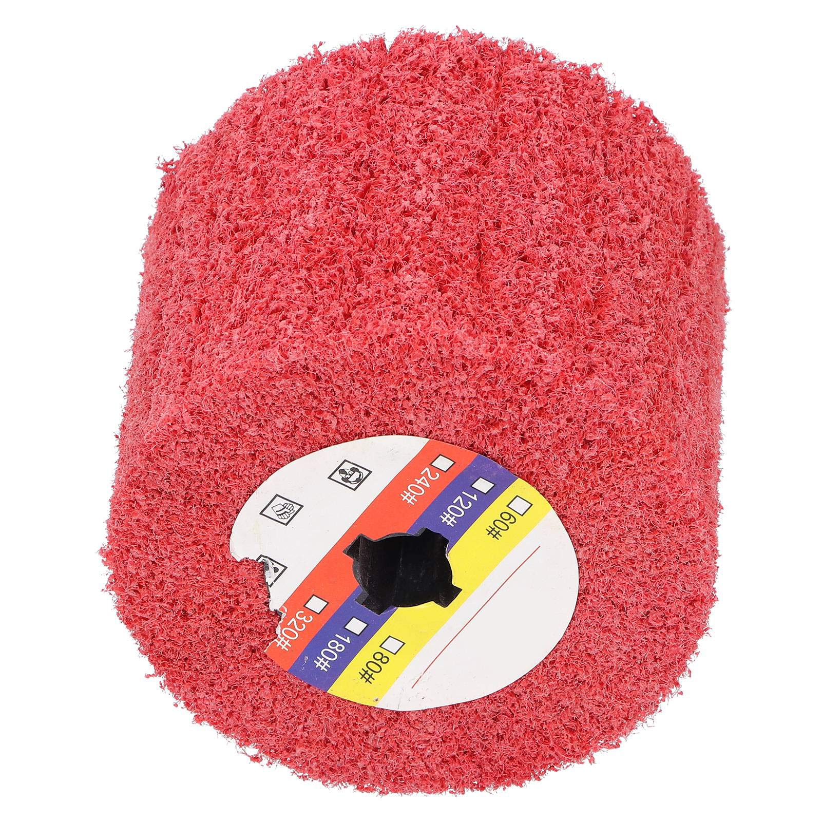 Nylon Polishing Wheel Burnishing Wheel Wire Drawing Wheel High Finish Polishing Machine Accessory Red 120x100mm Stainless Steel Mirror Surface Treatment