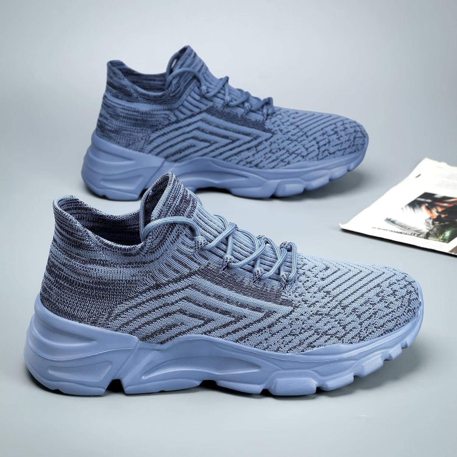 Men's Slip On Walking Shoes Running Comfortable Tennis Breathable Lightweight High Top Non Slip Athletic Gym Workout Casual Fashion Sneakers - Image 6