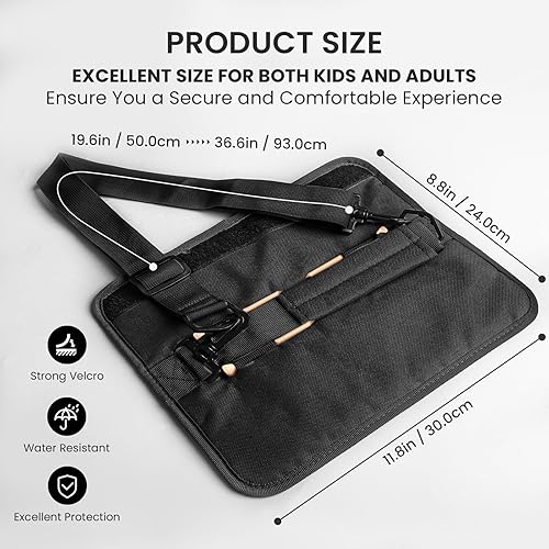 Miniatura 10 de FINGER TEN Bolsa para palos de golf, mini para hombres, mujeres y niños con bolsa de bola, paquete de 2 capas de pelota de golf, ligera, para