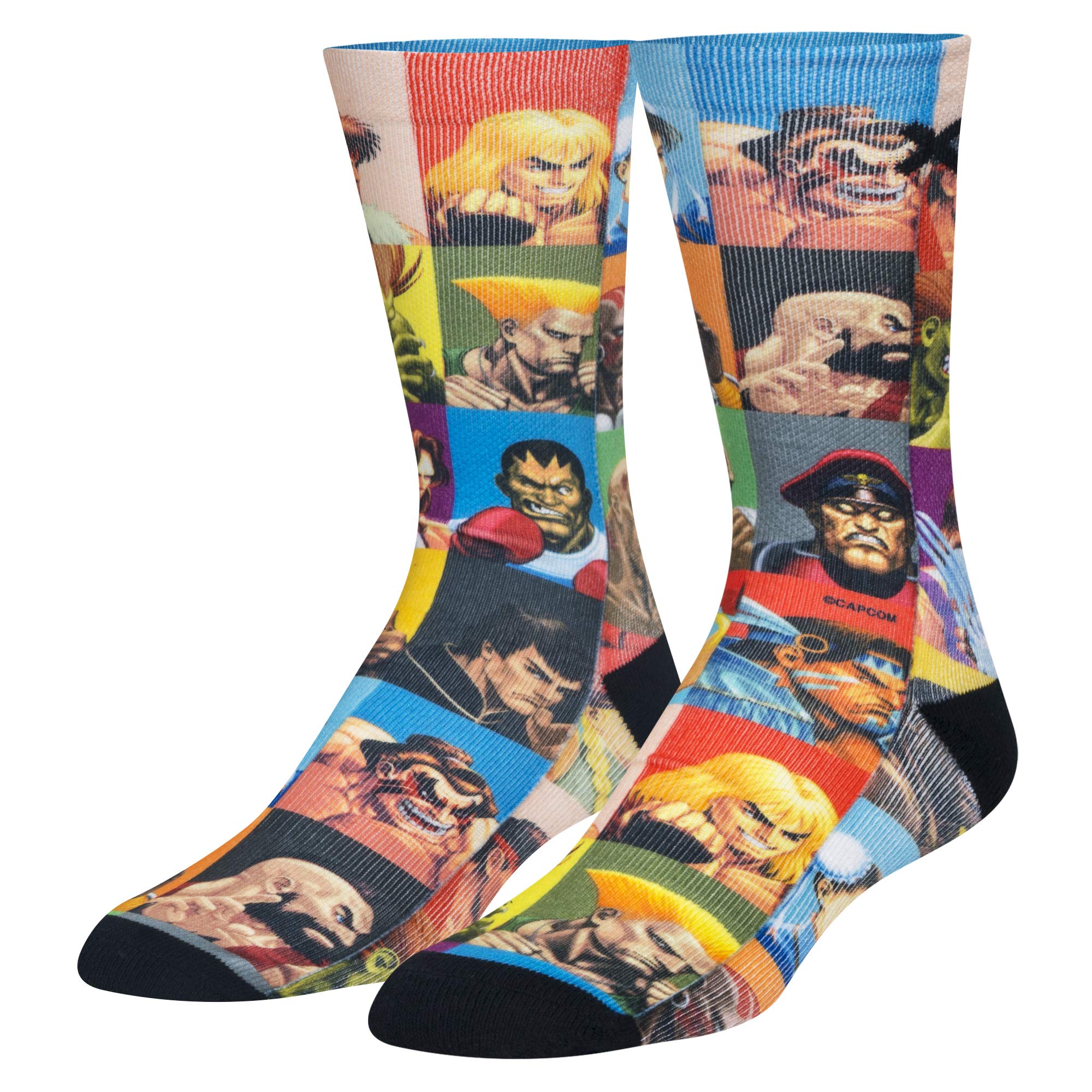 Odd SoxStreet Fighter 2 Characters Funny Crew Socks, Video Games, Assorted