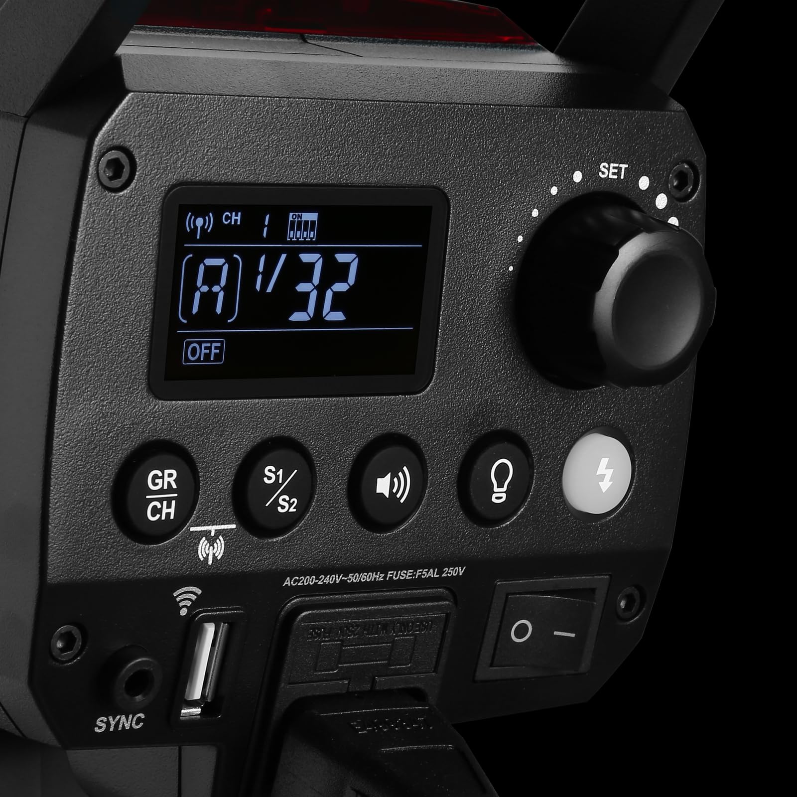 Godox MS300-V 300W Studioblitz, COD LED Einstellicht, 2.4G Wireless X System 5600K Bowen Mount Monolight mit Reflektor für Hochzeitsfotografie GN58