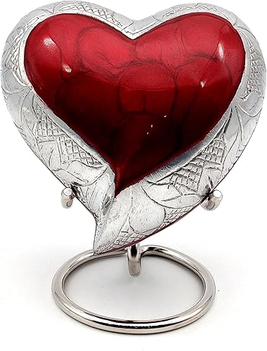 Miniatura 8 de Urna de recuerdo con forma de corazón, pequeña urna de cremación hecha a mano para cenizas, homenaje a tu ser querido, perfecta para adultos y