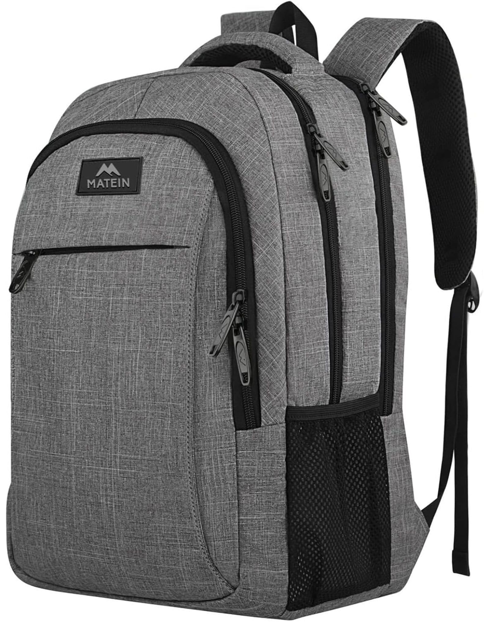 MATEIN Schulrucksack Teenager, Laptop Rucksack 15,6, Schulrucksack Mädchen | Schulrucksack Mädchen 5 Klasse, Laptoprucksack Daypack, Reiserucksack, Schulranzen für Teenager Mädchen Jungen, Grau