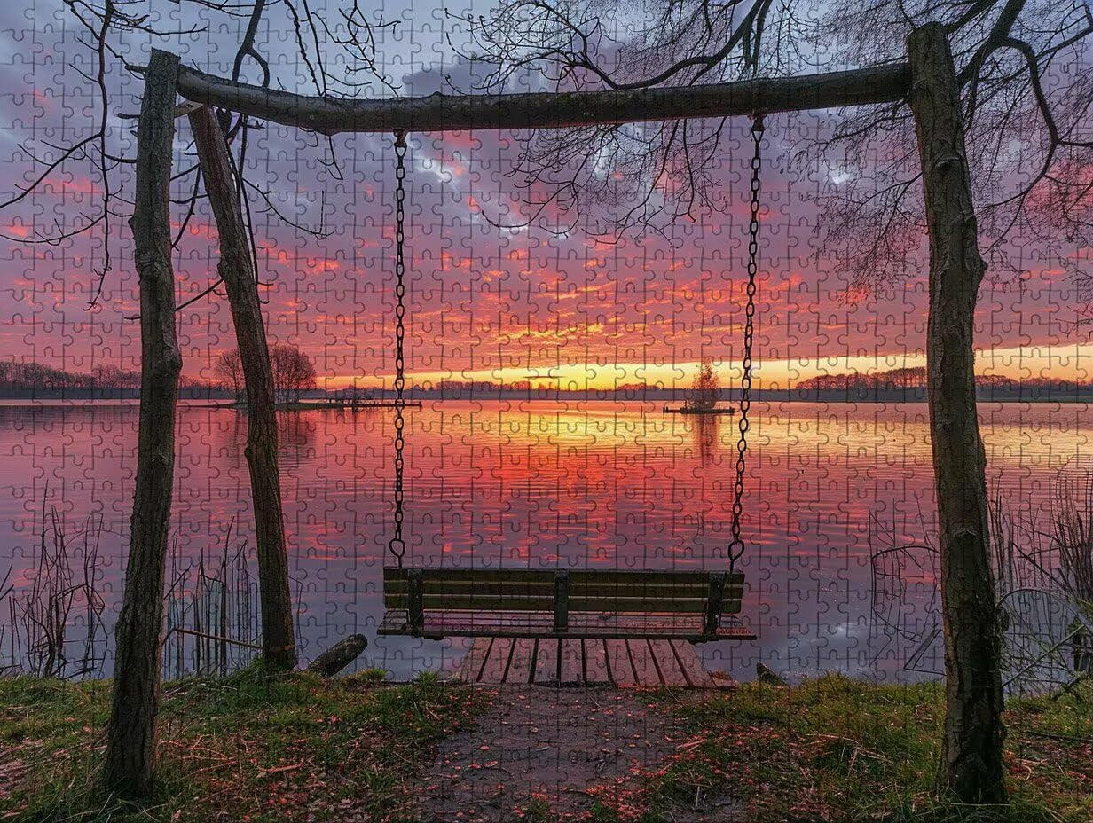 Paisaje Puzzle de 4000 Piezas para Adultos, Puzzle Madera con Caja 141x87cm, Rompecabezas Adultos de Alta Dificultad, Pasatiempo Creativo, Juego de Rompecabezas, para Toda La Familia, (Sunset) L-4684