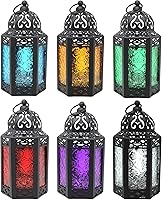 Vista 60 de VELA LANTERNS Farol portavelas decorativo, marroquí, gótico, morado, de 10.5 pulgadas, para mesa o colgar, decoración de Ramadán, decoración