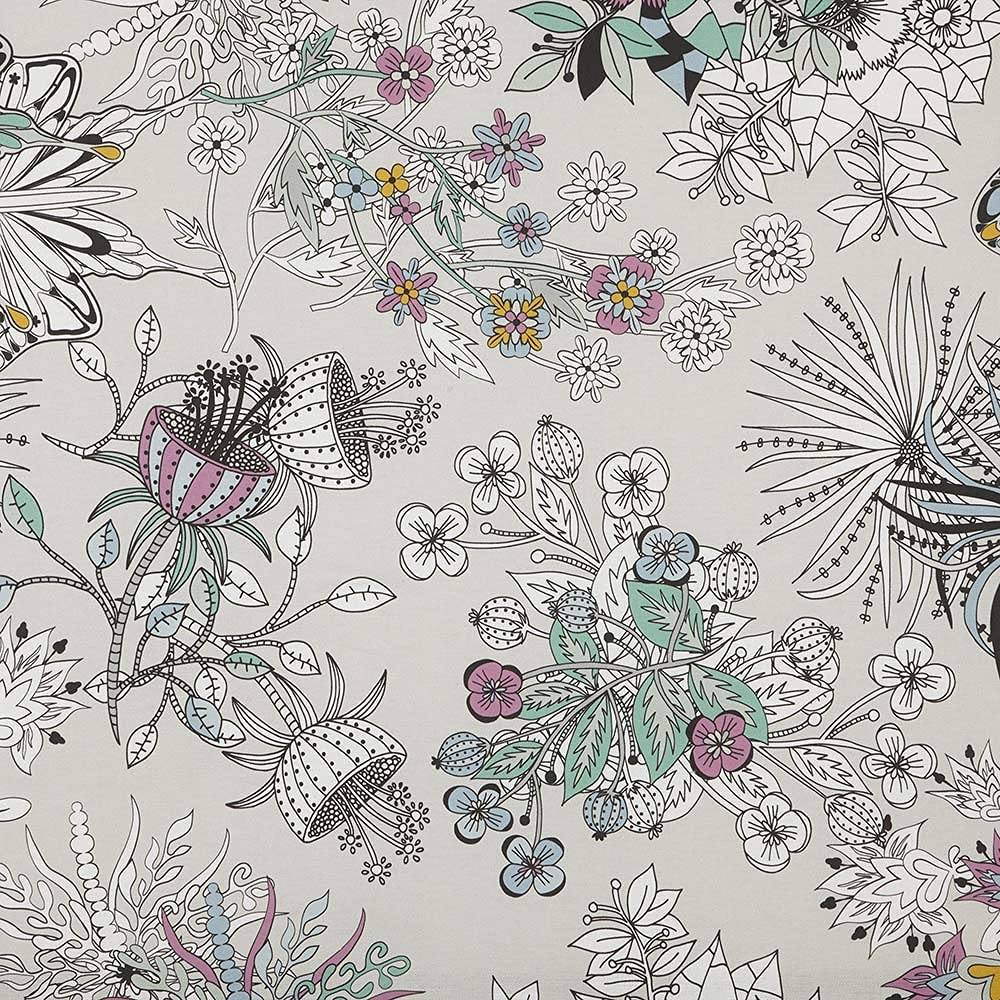 Kt KILOtela - Digital Printed Canvas Fabric - Half Panama 100% Organic Cotton, Oeko-Tex Standard 100 - 100 cm Length x 280 cm Width