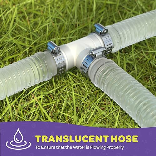 Miniatura 3 de Manguera de repuesto para piscinas sobre el suelo Juego de 4 1.25 pulgadas de diámetro, manguera de repuesto de bomba de piscina de 59 pulgadas de