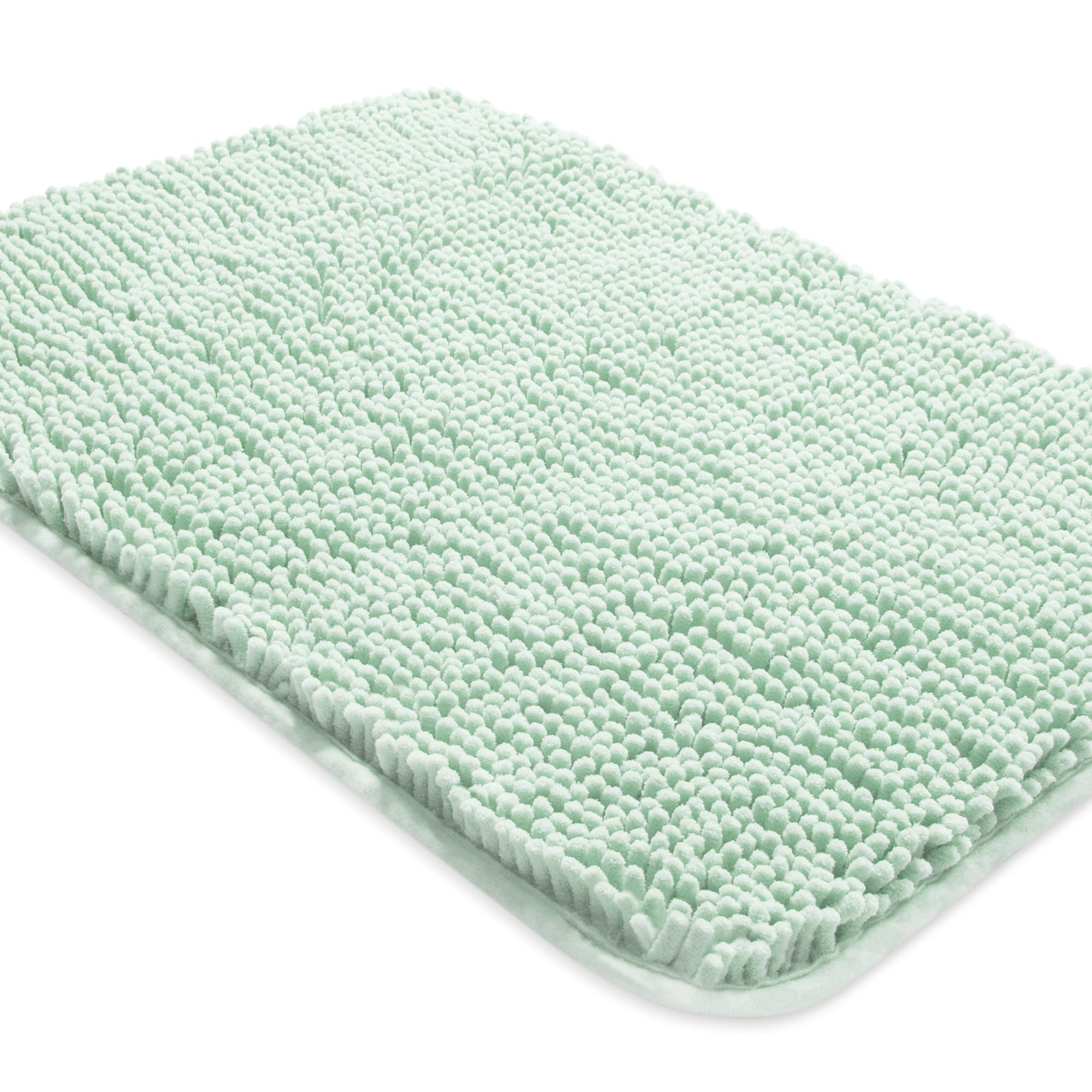 Yeaban Spa Blue Bathroom Rugs – Thick Chenille Bath Mats | Absorbent and Washable Bath Rug Non-Slip, Plush Rugs for Bathroom, Kitchen, Shower, Sink -