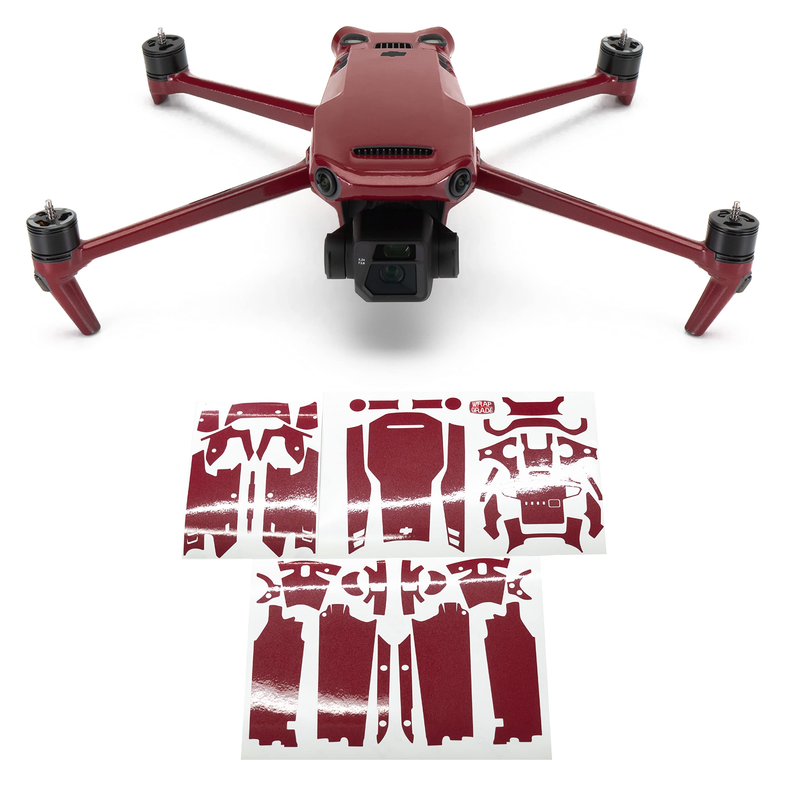 WRAPGRADE Full Skin Stickers for DJI Mavic 3 / Mavic 3 Classic (Japan RED)