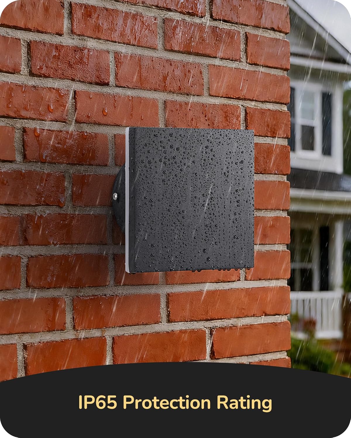 EDISHINE 4 Pack LED Outdoor Wall Lights, 3000K-5000K Dimmable Exterior Lighting Fixtures, IP65 Waterproof Aluminum Modern Wall Sconce, Small Square Outside Porch Light for Indoor Door Garage, Black