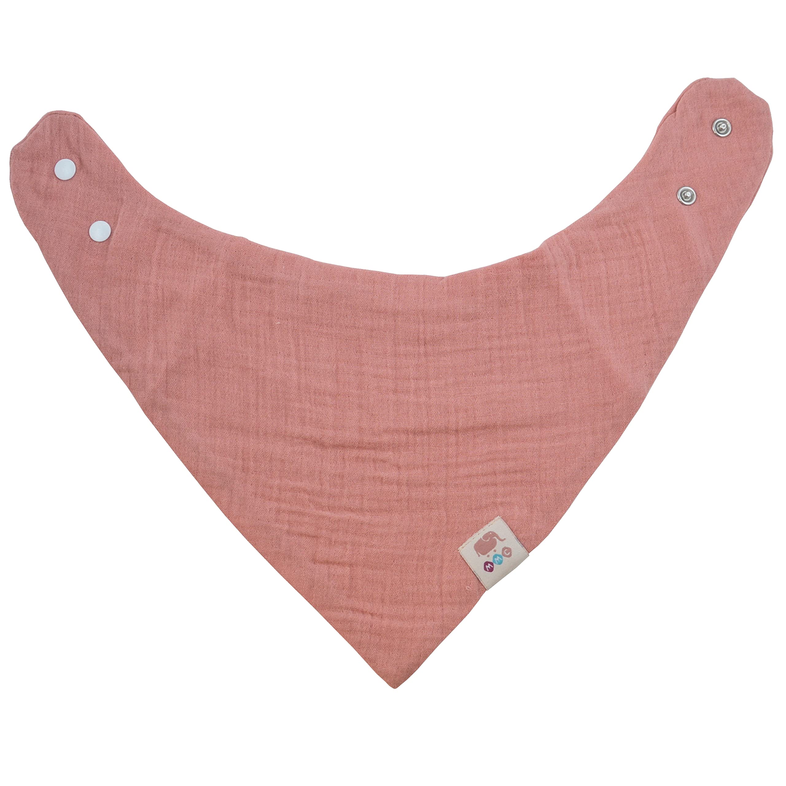 M.M.C. Foulard triangolari in tessuto di mussola per bambini, 8 pezzi, carino unisex in cotone, con bottoni automatici regolabili, bavaglini per bambini e ragazze (set bambina)