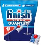 Finish Quantum Dishwasher Detergent Capsules, 3 Bedroom Formula, 112 Tablets | Powerball Action, No Pre-Rinse, Grease and Stain Removal, Dried Food Cleaning, Deep Cleaning and Near Sparkling Shine