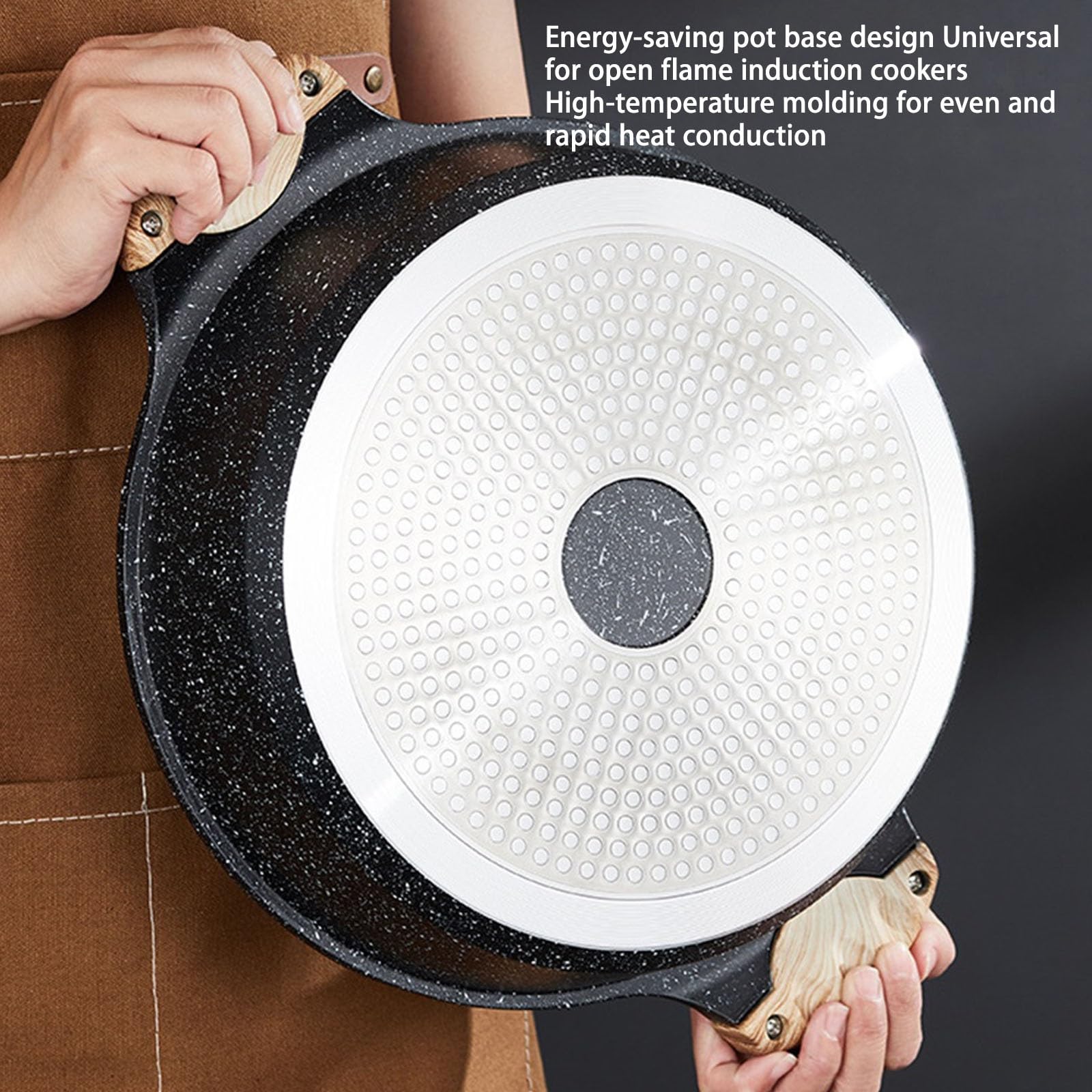 Großes Fassungsvermögen Tajine Topf Zum Kochen Keramik Auflaufform Tagine Marokko Mit Holzgriff, Zum Langsamen Garen, Feuchtigkeit Bewahren(5.8L)
