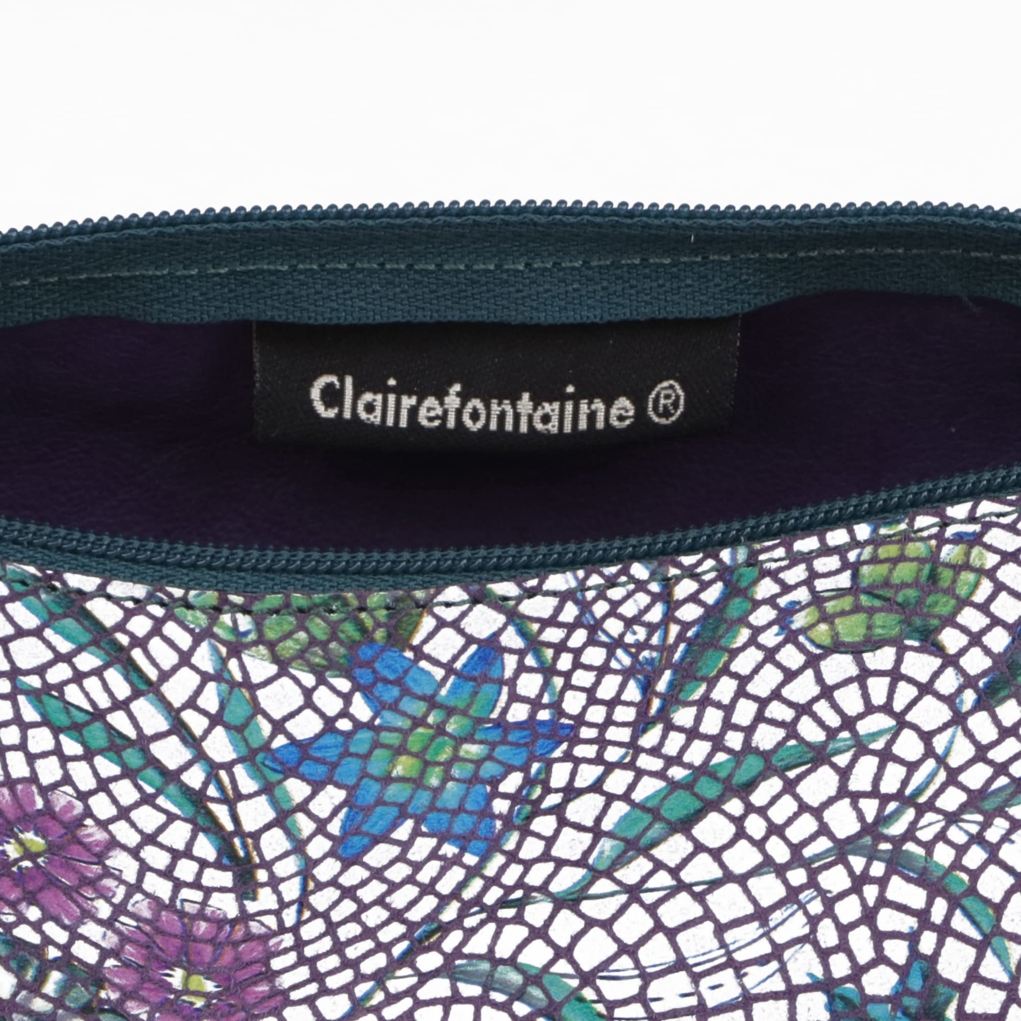 Clairefontaine - Trousse ronde petit format - cuir naturel Pas Cher | Bureau Vallée