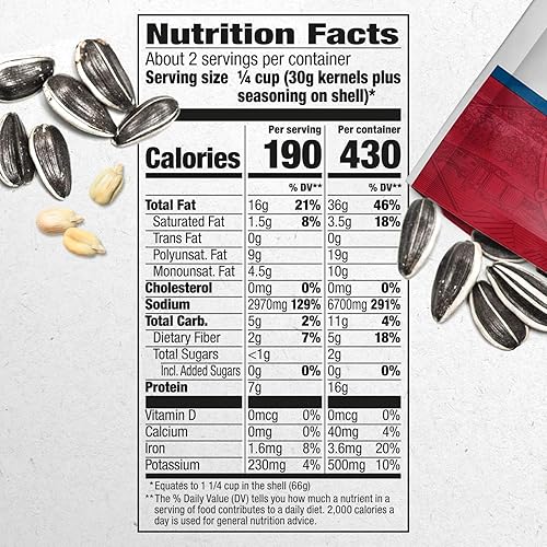 Miniatura 8 de David, semillas de girasol, tostadas y saladas, rancho, bolsa de 5.25 onzas (paquete de 2)
