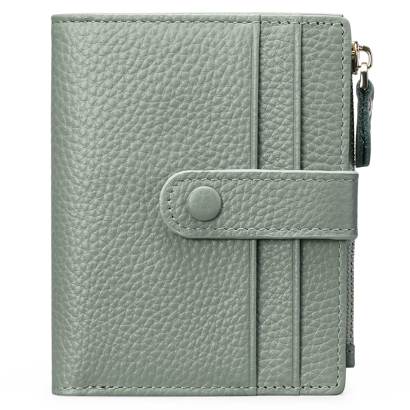 FALAN MULE Small Wallets for Women RFID Blocking Slim Bifold Leather Womens Wallet with Zipper Coin Purse