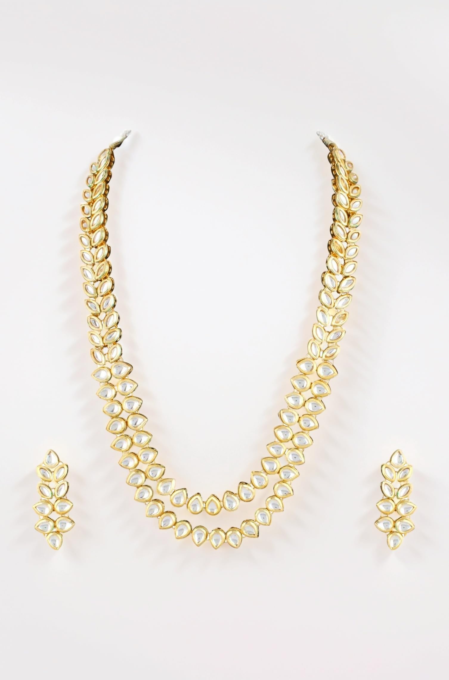 - Kundan Faux Pearl Necklace & Jewellery Set Gift for Women