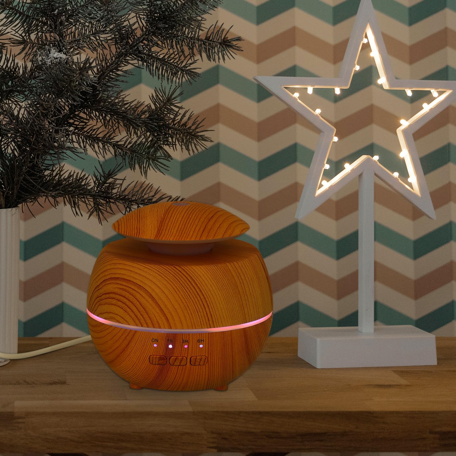Aroma Diffusor 120ml aus Pp und Abs mit LED Licht, für Yoga und Büro