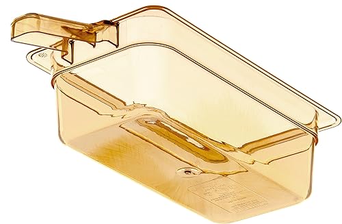 Miniatura 3 de Carlisle FoodService Products 30861H13 StorPlus - Sartén para alimentos de alto calor con 1 asa, 4 pulgadas de profundidad, tercer tamaño, ámbar,
