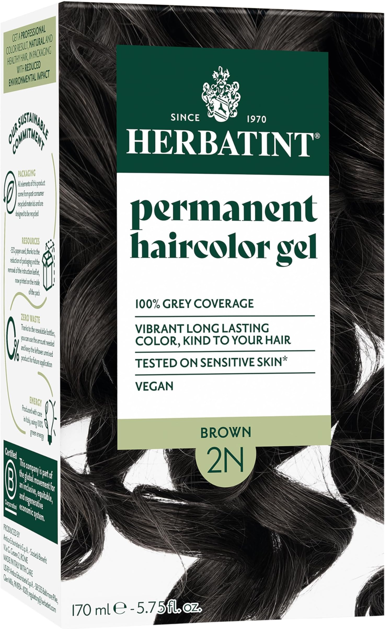 Permanent Hair Color 2N BROWN AD