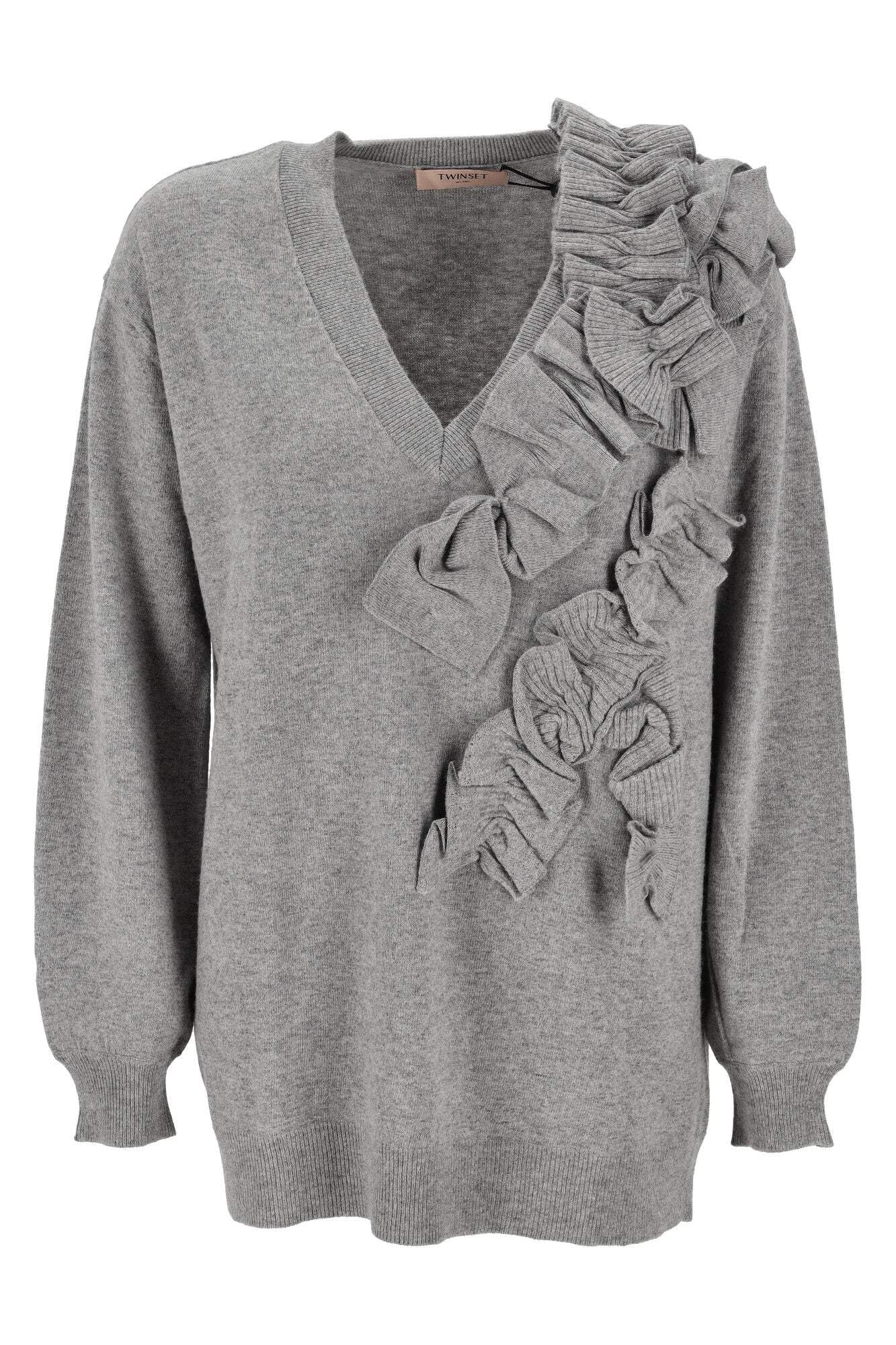 Twin-set Maglia Grigio Melange 242TP3301