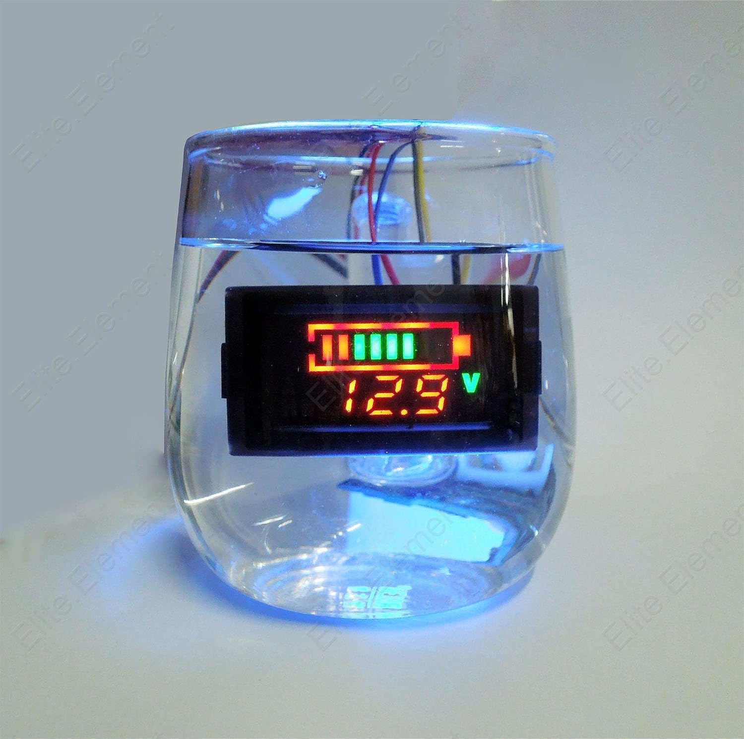 AiLi Battery Monitor Waterproof Voltage Remaining Capacity Lead-Acid LiFePO NiMH RSOC Digital Panel Waterproof Meter Water Resistant Voltmeter