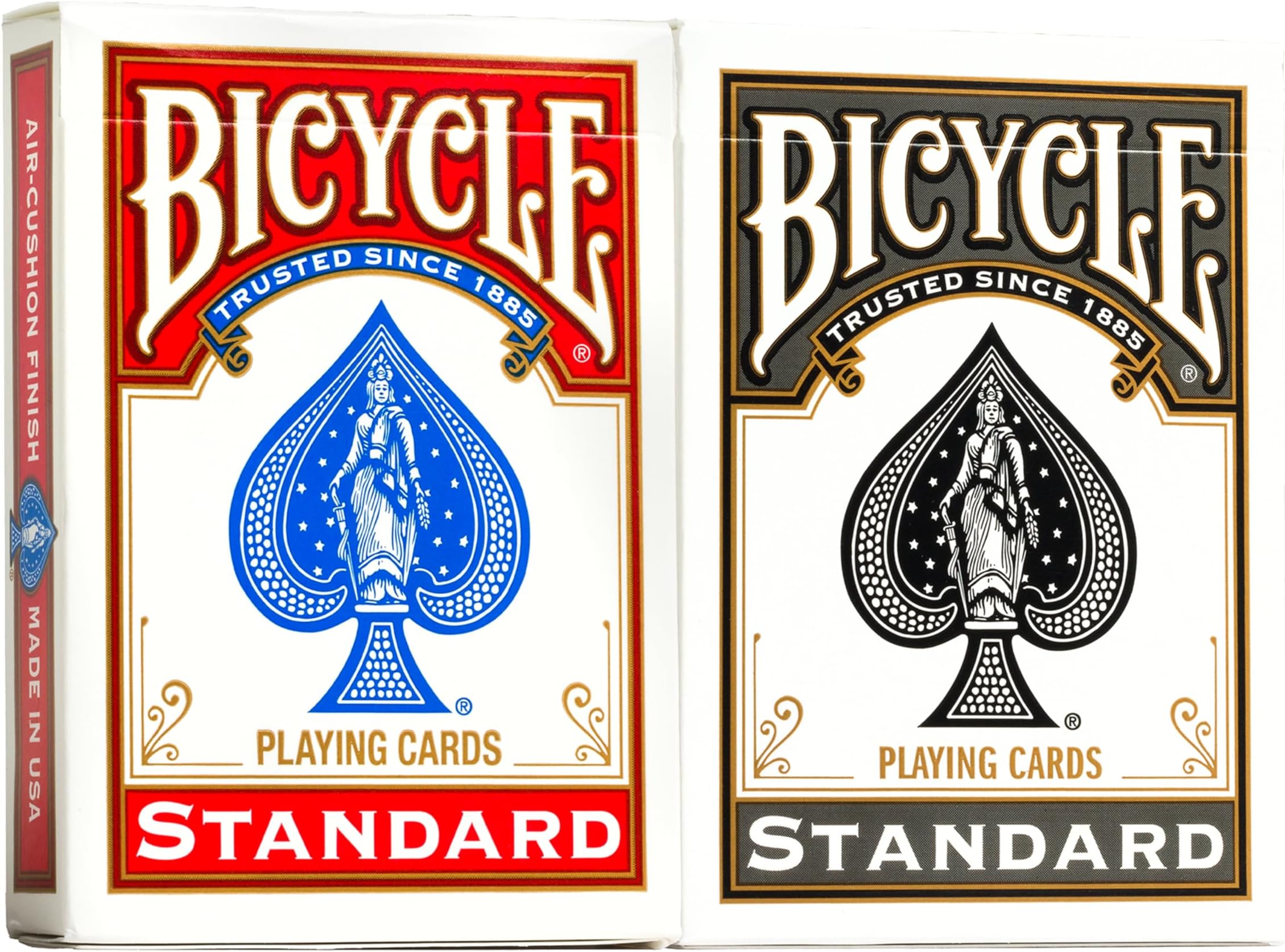 Bicycle Rider Back Playing Cards, Standard Index, Red & Black Decks of Cards, Premium Poker Cards for Blackjack, Casino Games & Family Game Night, 2 Count (Pack of 1)